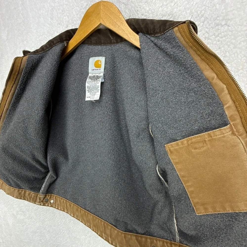 Carhartt Detroit Jacket Fleece Lined Youth‎ Large (10/12) YYJ97 BRN Brown